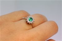 Anneau Recarlo Femme Camelia in Or blanc Smeraldo 0.3 Ct R77CC001/SM-13-2 - R77CC001/SM-13-2